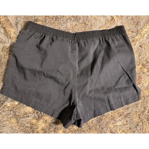 Justin Allen Vintage Black Lightweight Elastic Waist High Rise Shorts M pockets - Picture 7 of 7